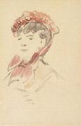 Edouard Manet Femme au chapeau rouge (mk40) oil painting